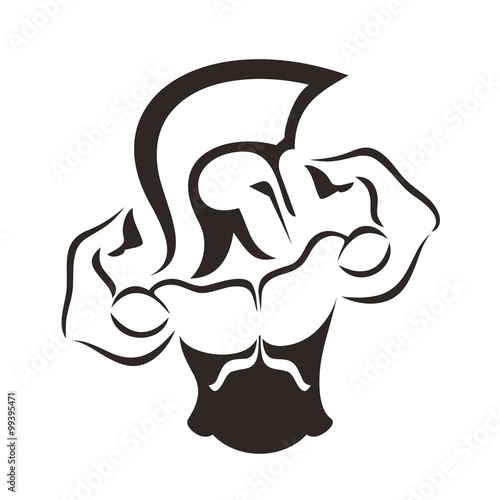 Spartan warrior gym logo