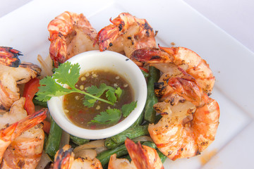 Grilled jumbo prawn