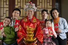Traditionally Dressed Family