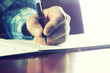 © alexkich - pen writing hand student