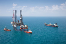 Offshore Oil Rig Drilling Platform In The Gulf Of Thailand