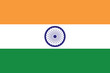 Flag of India illustration 3 stylish colors