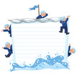 © passengerz - Banner or card with happy sailors