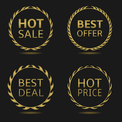 Wall Mural - Golden discount badges