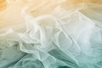 Vintage tulle chiffon texture background. wedding concept. vintage filtered and toned image
