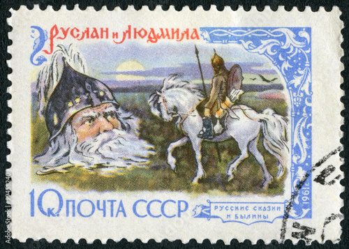 URSS-1961: spectacles Ruslan et Ludmilla, série Russian Fairy Tales Tableau sur Toile