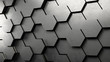 canvas print picture - 3D Hexagon Hintergrund aus Metall
