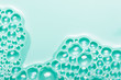 canvas print picture - Green foam bubble texture.