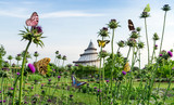 Fototapeta  - Jahrtausendturm im Elbauenpark Magdeburg