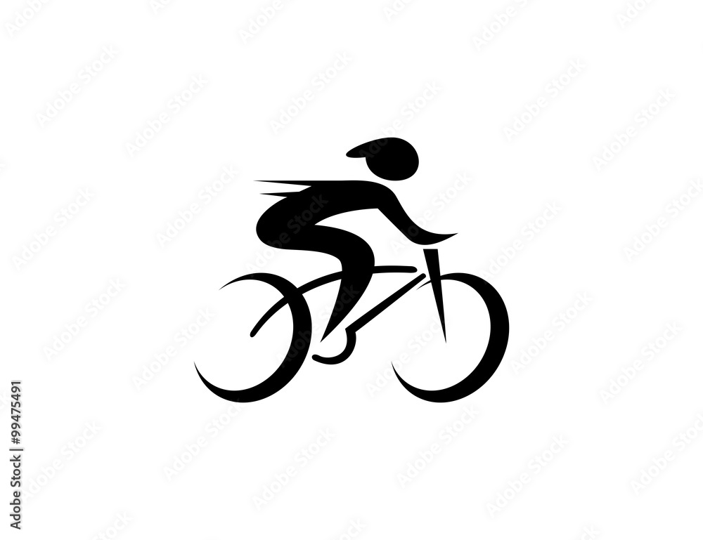 Bicycle logo - obrazy, fototapety, plakaty 