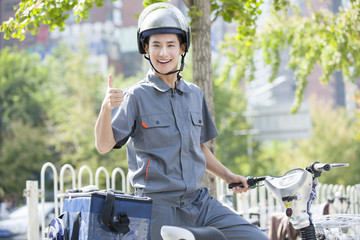 Take-out deliveryman