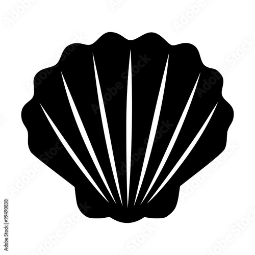 Cuadros en Lienzo Seashell / shellfish flat icon for apps and websites