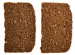 Brown Bread isolated on white