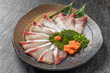寒ぶりの刺身　Gourmet of sashimi Japan of the yellowtail