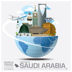 Wall Mural - Kingdom Of Saudi Arabia Landmark Global Travel And Journey Infog