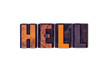 Hell Concept Isolated Letterpress Type