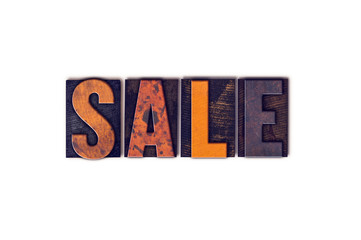 Poster - Sale Concept Isolated Letterpress Type