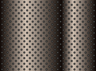 Metal perforated texture brown background