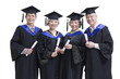 © Blue Jean Images - Senior students cheering for graduation