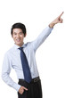 © Blue Jean Images - Portrait of an Excited Businessman Pointing