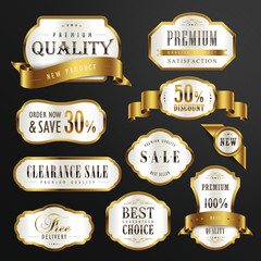 premium quality golden labels design