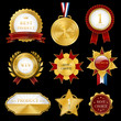 shiny golden prize emblem design
