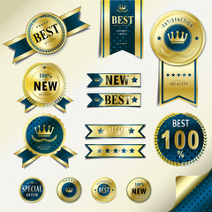 Wall Mural - attractive golden labels design set
