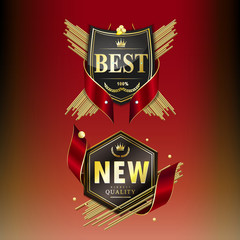 Wall Mural - attractive golden labels design set