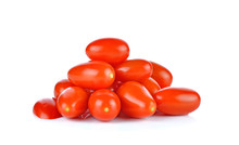 Cherry Tomatoes Isolated On White Background