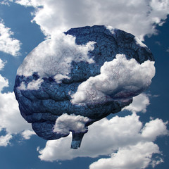 Wall Mural - Brain Cloud