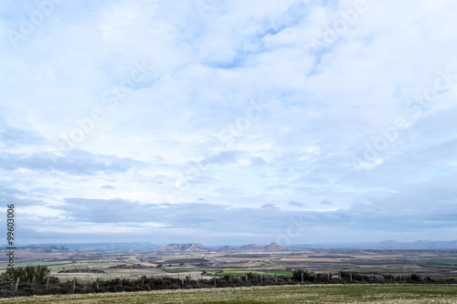Fotografía Las nubes sobre las Bardenas