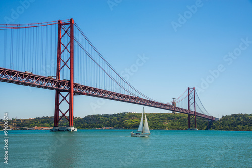 Naklejka na kafelki 25 april bridge, Lisbon.