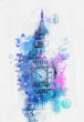 Colorful watercolor of Big Ben , London