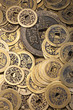 Close-up of Ancient Chinese coins