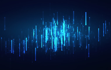 Wall Mural - futuristic lines data stream abstract background
