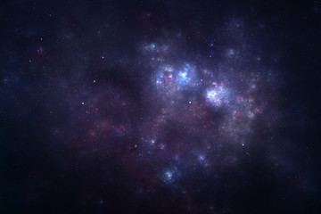 Wall Mural - night sky - universe filled with stars, nebula and galaxy