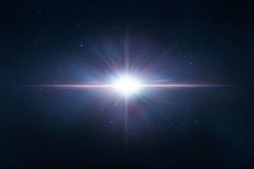Wall Mural - abstract lens flare space or time travel concept background
