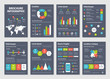 © mileswork - Modern dark business infographic brochure template.