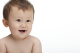 Fototapeta Desenie - Studio shot of a smiling baby boy