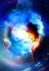 Aufkleber - Nebula, Cosmic space and stars, blue cosmic abstract background. Elements of this image furnished by NASA.