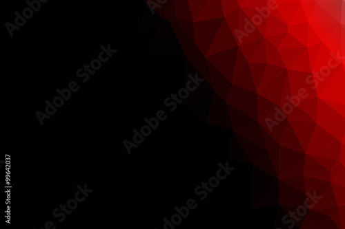 Fotografie, Obraz black and red polygon for background design.