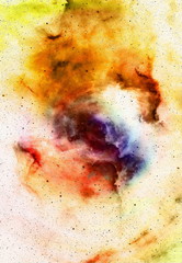 Aufkleber - Nebula, Cosmic space and stars, blue cosmic abstract background.