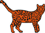 Fototapeta Psy - Leopard bengal cat orange