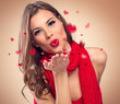 © luckybusiness - woman to blow kisses