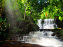 Mundang Waterfall, A Beautiful Waterfall In Thailand