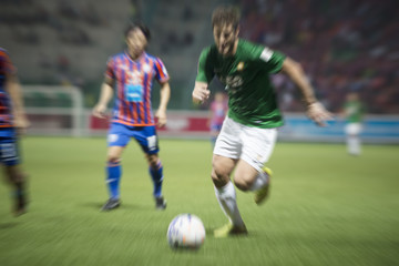 Blurred athletes Thailand national football team