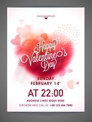 Wall Mural - Flyer or Pamphlet for Valentine's Day.