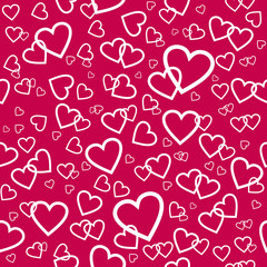 Wall Mural - vector seamless pattern with hearts