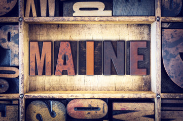 Poster - Maine Concept Letterpress Type