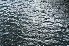 Cold And Deep Water Surface With Ripples